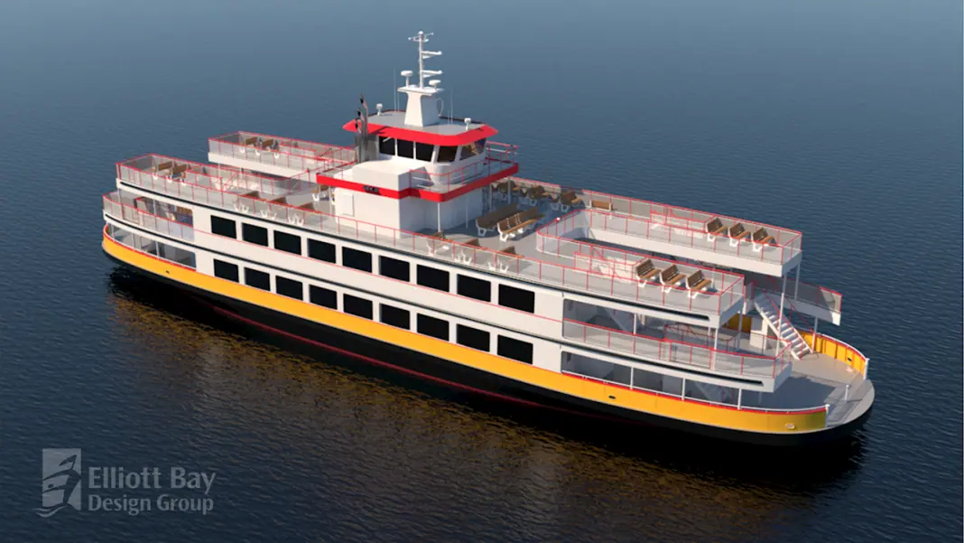 Casco Bay Lines new ferry will feature ABB's hybrid-electric power and propulsion solutions. Image credit: EBDG