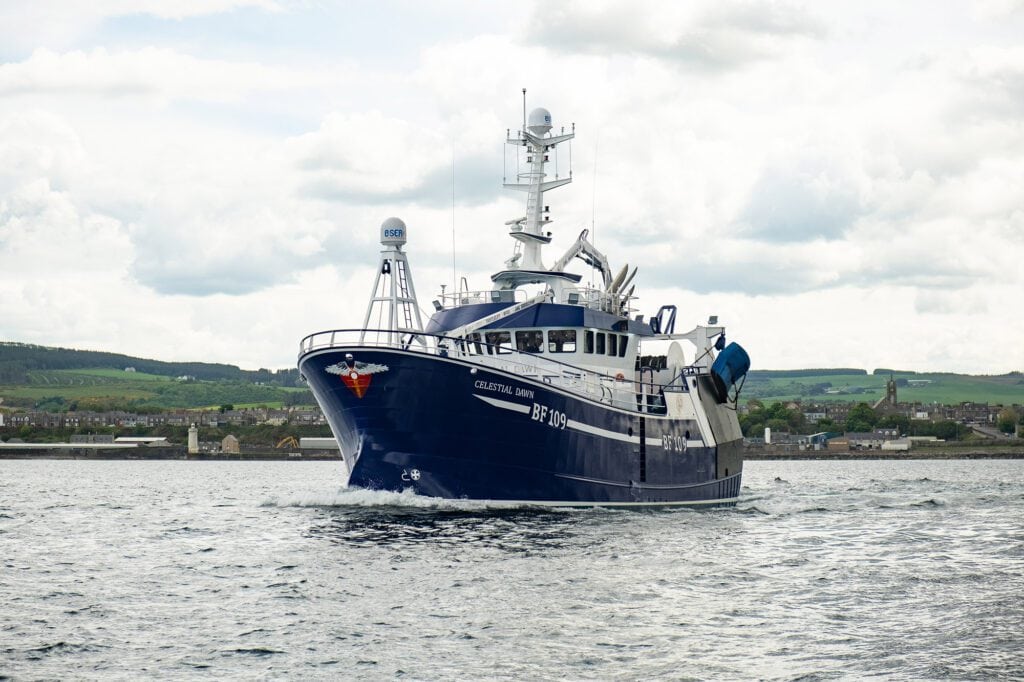 Macduff Ship Design are pleased to announce the delivery of the fishing vessel ‘CELESTIAL DAWN, BF 109’, to owner George Hepburn and partners