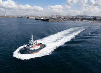 Third new Sanmar tug sets sail for Orkney