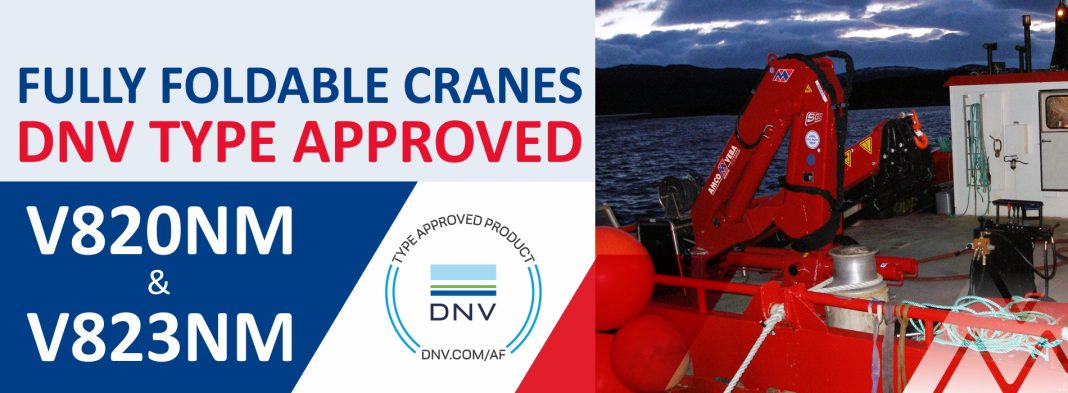 Amco Veba Marine crane families V820NM and V823NM have been certified by DNV