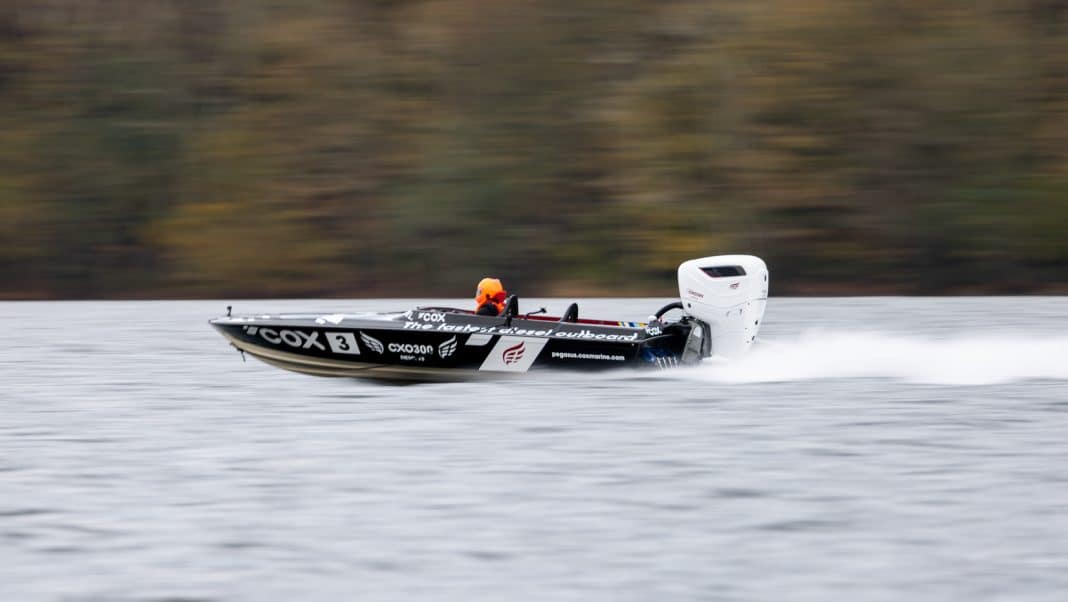 Cox Marine has achieved the industry’s first ever Diesel Outboard World Speed Record.