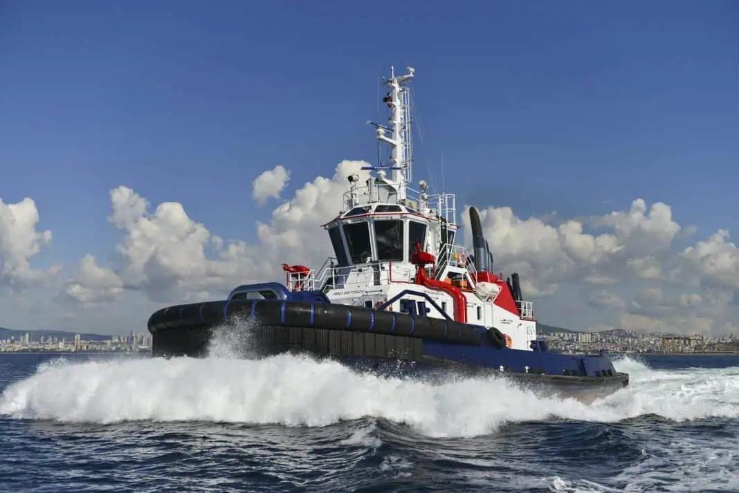 SANMAR delivers third tug to operate in challenging waters around Orkney View Larger Image