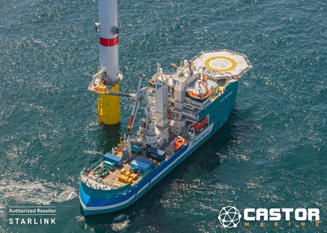 Acta Marine turns to Castor Marine to integrate Starlink with its Walk-to-Work vessel fleet comms infrastructure