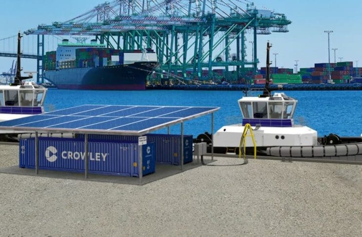 Corvus Orca BOB will be used for shoreside charging of the Crowley eWolf in the Port of San Diego. (Courtesy of Crowley)