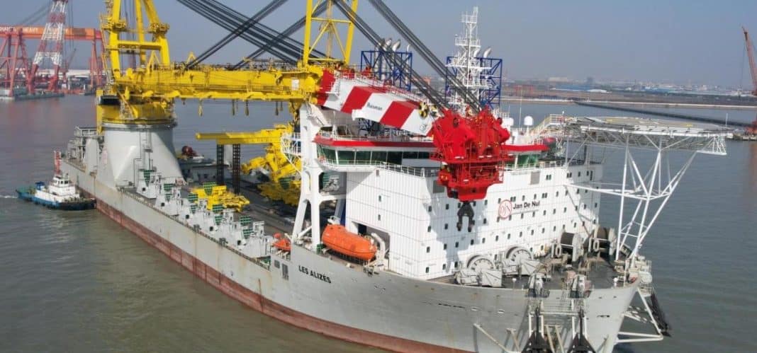 Heavy Lift Vessel Les Alizés leaves the shipyard after her delivery_