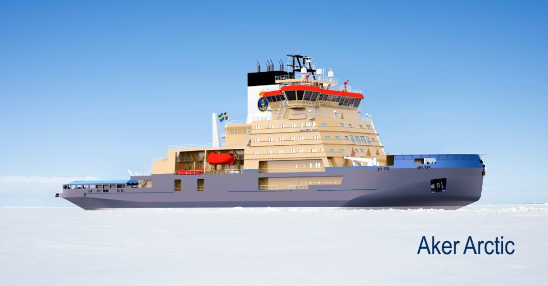 State of art Swedish icebreaker Aker ARC 130 S design has been finalized 