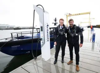 US Special Envoy for Northern Ireland Economic Affairs Joe Kennedy III with Artemis Technologies CEO Iain Percy.