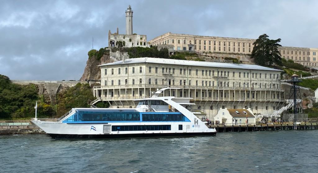 Pictured The Hornblower Hybrid NY, a vessel that will be retrofit to become the third hybrid ferry in the Alcatraz City Cruises fleet to include a Corvus Energy battery system. 