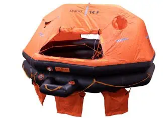 Marine Fire Safety showcases new 14 person Liferaft at Seawork