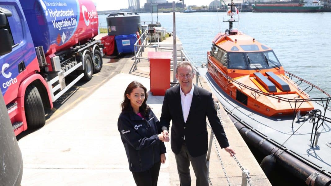 Dublin Port Company (DPC) has completed a successful first round trial using Hydrotreated Vegetable Oil (HVO), a low-carbon biofuel produced from waste material that can be used as a direct replacement for conventional marine diesel, in one of its Pilot Boats.
