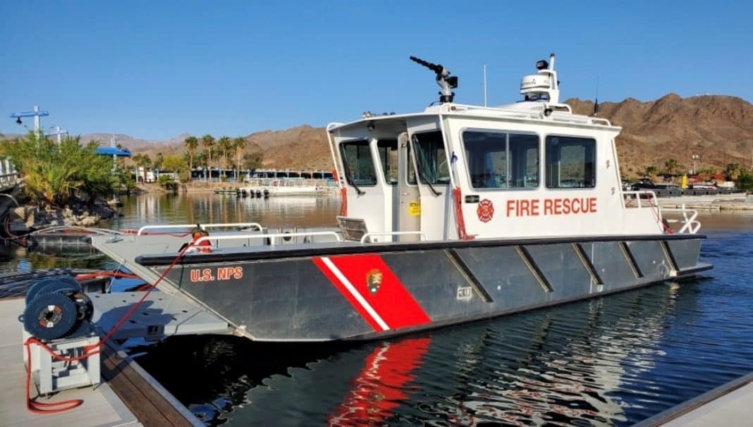 Silver Ships Delivers Fire Boat to National Parks Service Lake Mead National Recreation Area