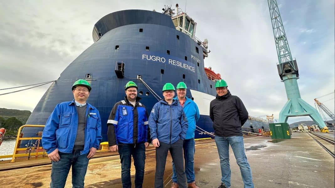 Ulstein Verft and Ulstein Design & Solutions personnel involved in the redesign and conversion of the Fugro Resilience.