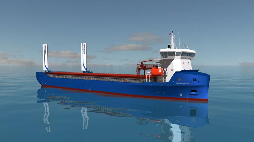 A2807 High Cube 8500 Boomsma shipping and Leonhardt & Blumberg order four plus four low-emissions short sea dry cargo vessels
