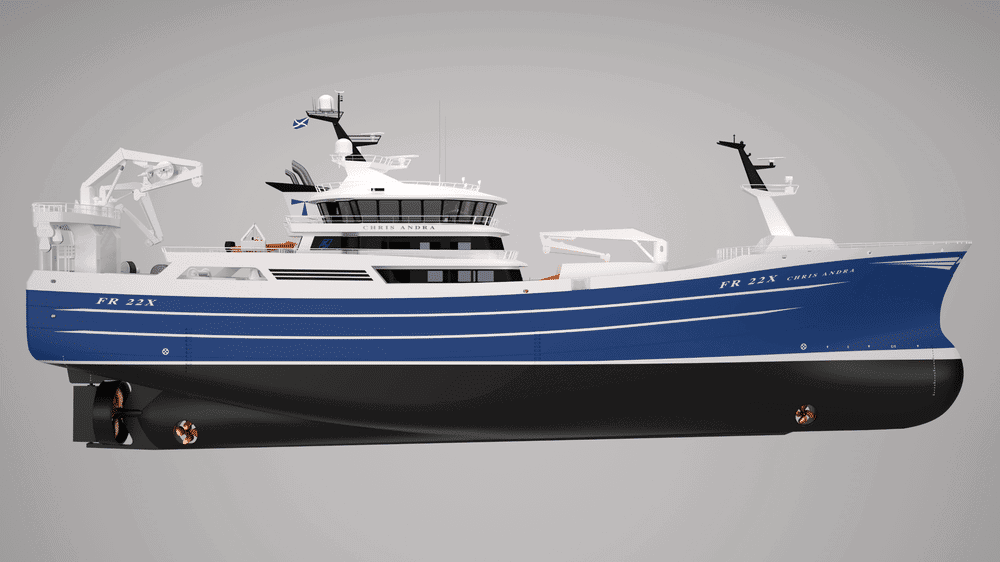 "Chris Andra" will be fully equipped with Brunvoll products. (Illustration by Karstensens Skibsværft)