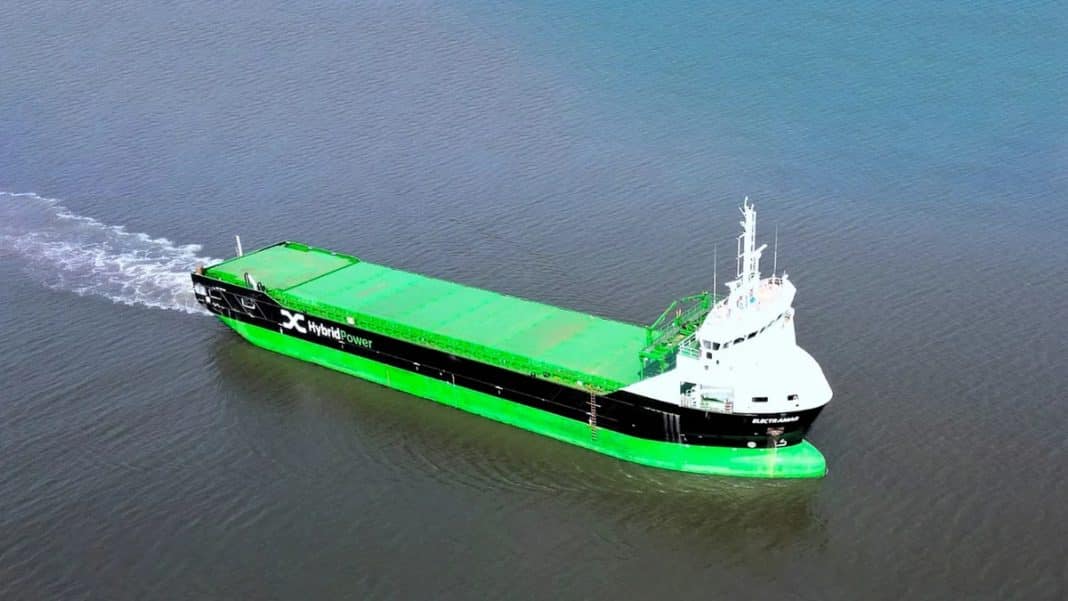 M/S Electramar 5,350 dwt ice classed general cargo vessel with hybrid propulsion and shore power connectivity.