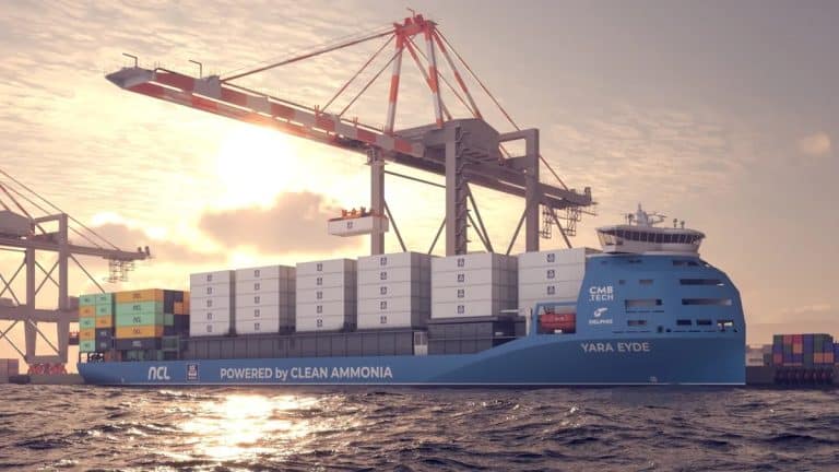 CMB.TECH announces the order of the world’s first ammonia-powered container vessel in partnership with Yara Clean Ammonia, North Sea Container Line and Yara International through a 15-year deal.