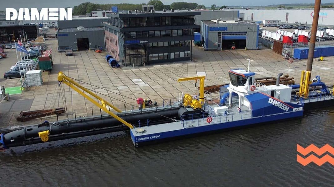 Immediately after completion at the Damen Dredging Equipment yard, the first-of-series Cutter Suction Dredger (CSD) 600 has been sold to an Indonesian customer.