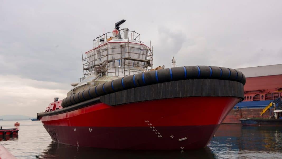 Sanmar is celebrating the launching of the first ground-breaking electric battery- powered ElectRA tug for its own fleet,