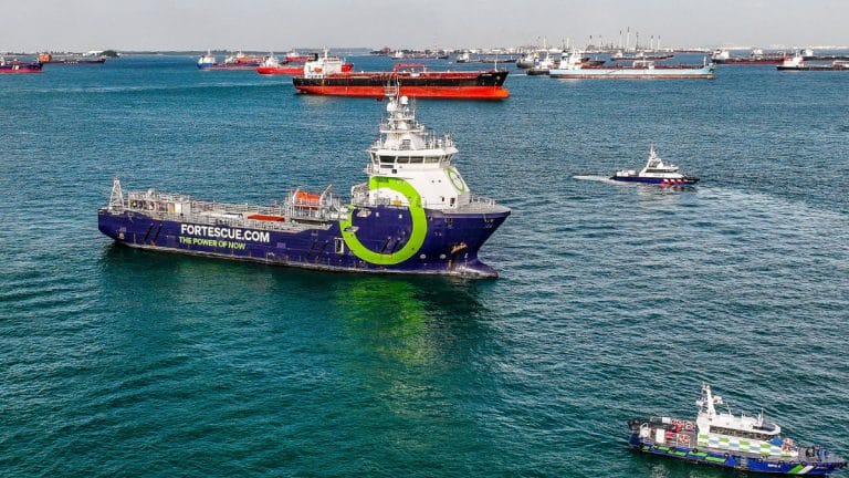 World’s first use of ammonia as a marine fuel in a dual-fueled ammonia-powered vessel in the Port of Singapore