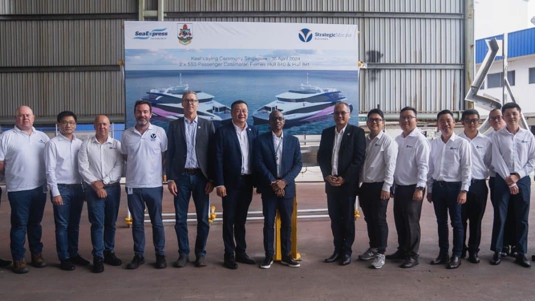 Strategic Marine Lays Keel Of A Pair Of 40M 500 Passenger Fast Ferry For The Government Of Bermuda