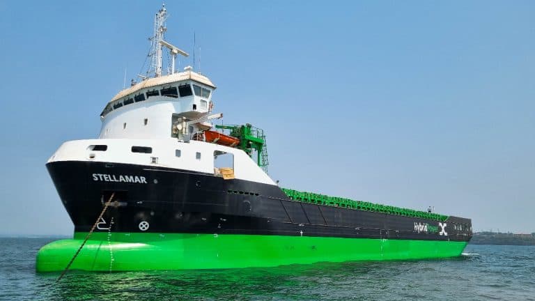 AtoB@C Shipping has today 5 April taken delivery of Stellamar, the second in the series of twelve plug-in hybrid general cargo vessels.