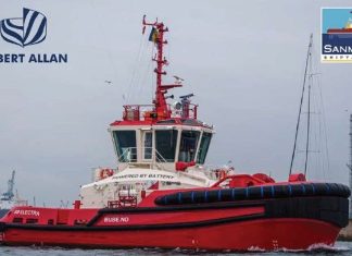 SANMAR delivers its 300th tugboat built to Robert Allan Ltd design