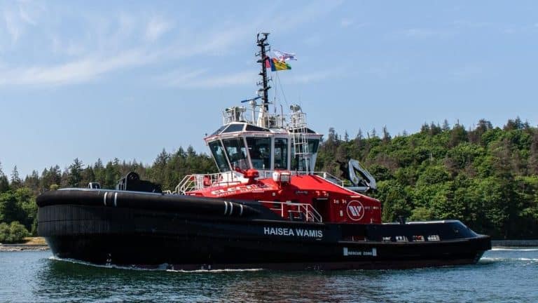 HaiSea Marine’s fully electric tugboat, the HaiSea Wamis, is now the first tugboat to receive an Underwater Noise Notation from the American Bureau of Shipping