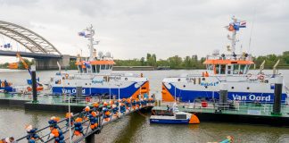 Christening ceremony for Van Oord’s two new hybrid water injection dredgers and an unmanned survey vessel