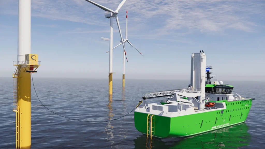 Damen announces new offshore charging solution for fully electric CTVs
