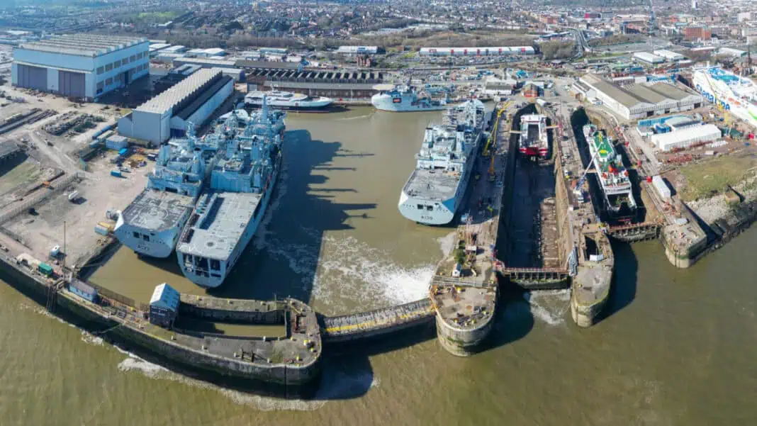 Cammell Laird’s defence division has welcomed five Royal Fleet Auxiliary (RFA) vessels simultaneously to its facility for vital maintenance work.