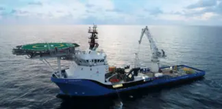 Third SMST knuckle boom crane for Bordelon Marine
