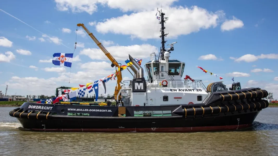 Damen Shipyards and Muller Dordrecht christen new Damen ASD Tug 3212