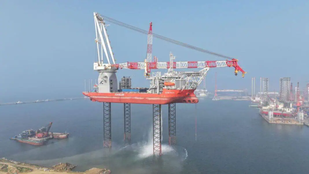 Cadeler, the world’s largest operator in offshore wind installation, operations, and maintenance services, has today taken delivery of its first P-class jack-up installation vessel from the COSCO Shipping Heavy Industry (COSCO) shipyard in Qidong, China.