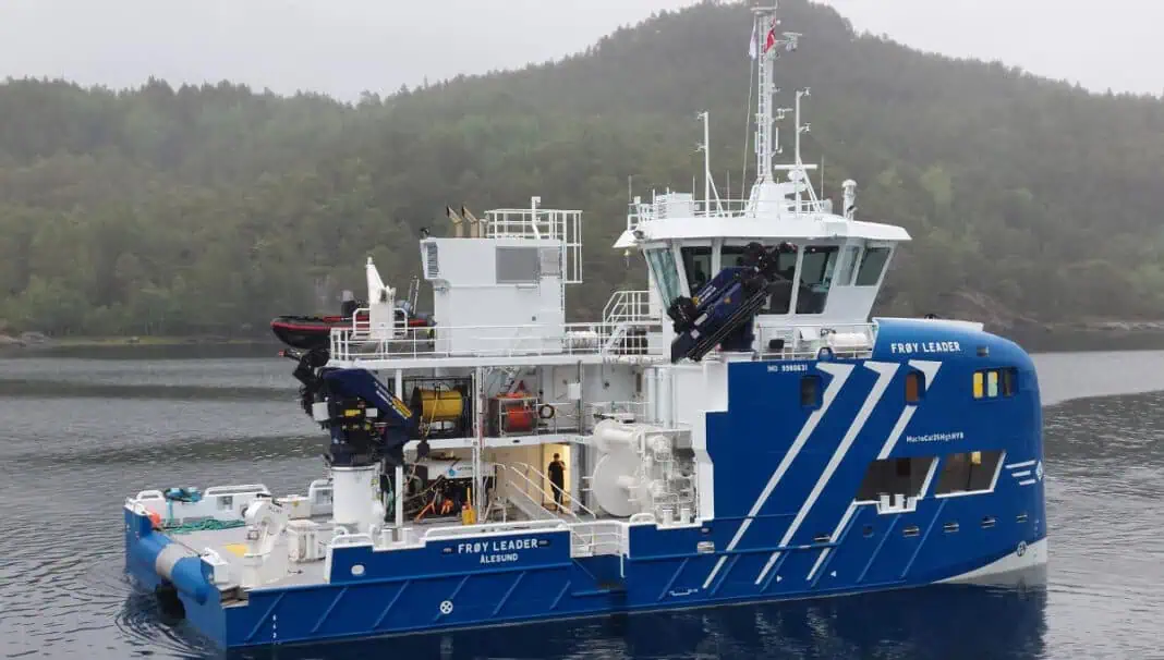 The Frøy Leader, an advanced Battery Hybrid vessel for the aquaculture industry, a collaboration between Frøy and More Maritime