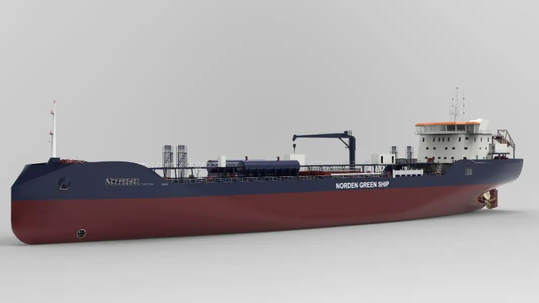 Brunvoll Propulsion - Tersan Shipyard -Tune Chemical Tankers’ new chemical tankers, with tanks of stainless steel for highly corrosive liquids. Illustration: Norden Ship Design House