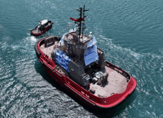 MED MARINE announce the successful launch of the MED-A2575, a state-of-the-art tugboat crafted with precision at the Ereğli Shipyard for SVS MARITIME