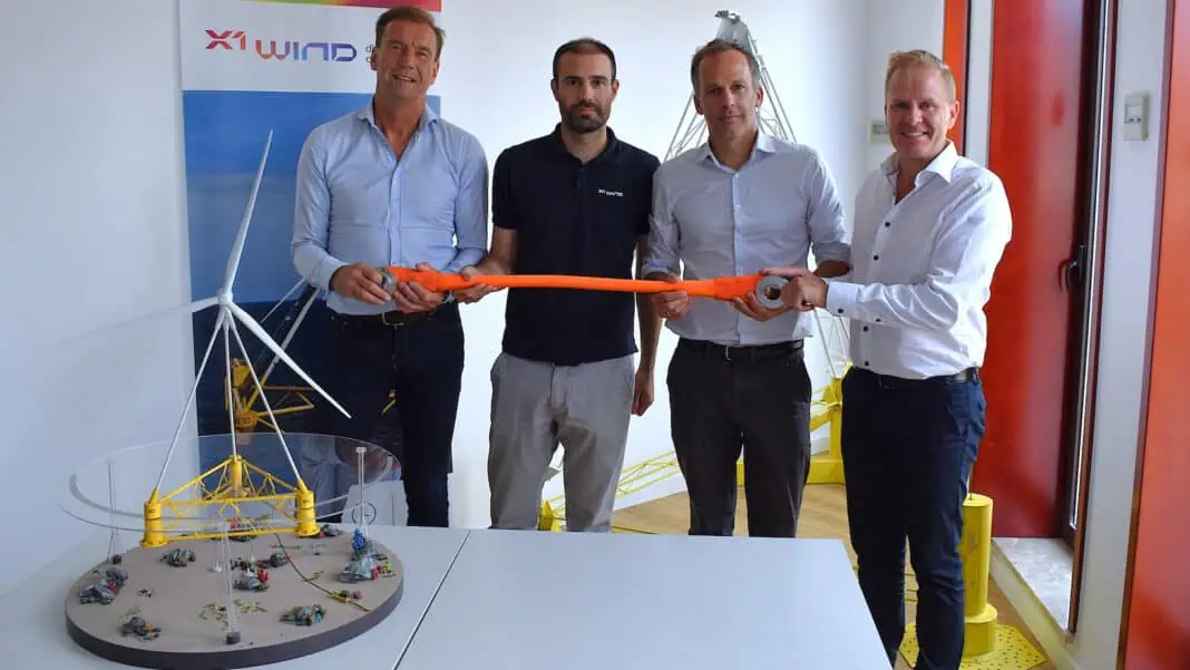 Pioneering floating wind developer X1 Wind signs MoU (Memorandum of Understanding) with leading mooring line manufacturer FibreMax – developer of the world's strongest cables