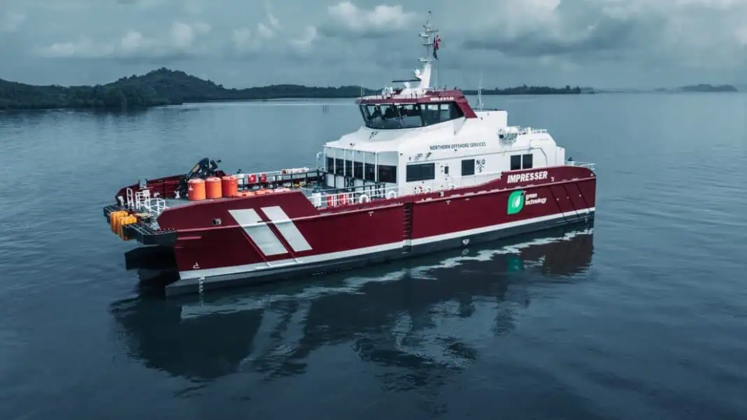 Northern Offshore Services (N-O-S) today unveiled the new I-Class Crew Transfer Vessel (CTV) powered by the first real-world commercial application of Volvo Penta’s IPS Professional Platform.