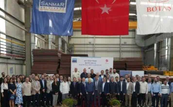 SANMAR has held a steel cutting ceremony to mark the start of construction in a major project to provide four of its world-leading electric battery-powered ‘Tugs of the Future’ for Türkiye’s state-owned BOTAŞ Petroleum Pipeline Corporation.