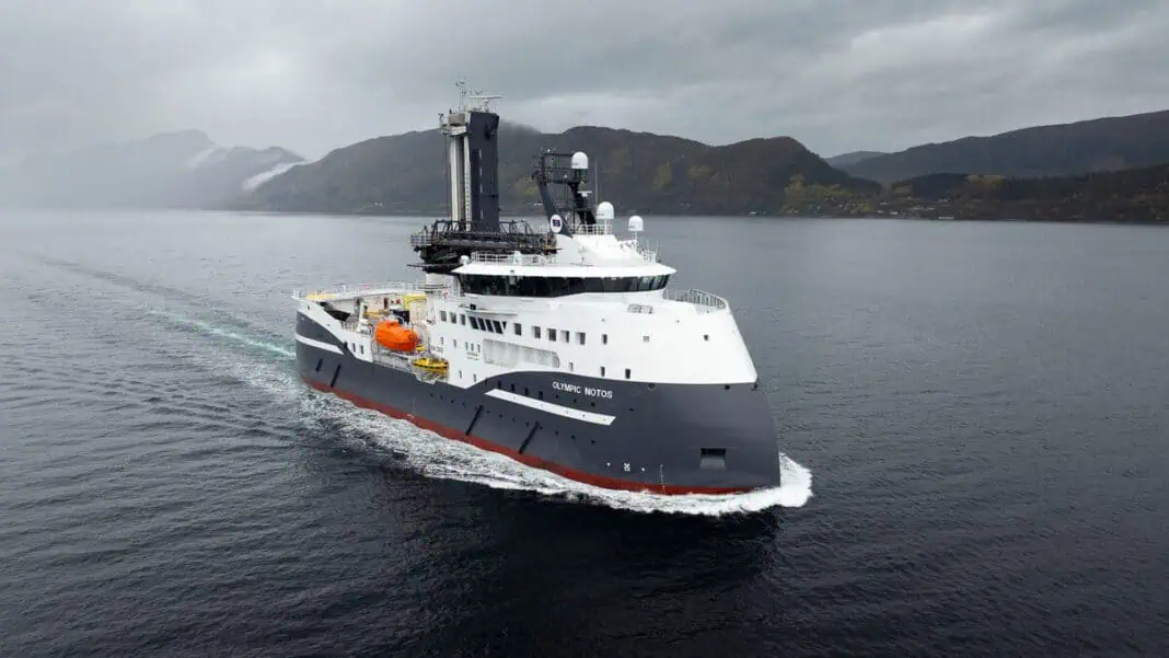 Ulstein Verft announce the second Construction Service Operation Vessel (CSOV) for Olympic, Olympic Notos, has successfully completed its sea trial.