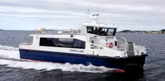 Maritime Partner, a leading manufacturer of innovative vessels, announce the successful delivery of its latest catamaran ferry, "Jomfruland," to Kragerø Fjordbåtselskap. The vessel, an ALUSAFE CAT 20, was designed and built with efficiency, comfort, and performance in mind, meeting the customer’s strict demands for low wave heights and minimal noise.