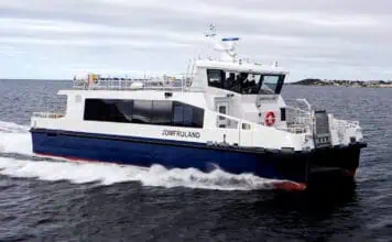 Maritime Partner, a leading manufacturer of innovative vessels, announce the successful delivery of its latest catamaran ferry, "Jomfruland," to Kragerø Fjordbåtselskap. The vessel, an ALUSAFE CAT 20, was designed and built with efficiency, comfort, and performance in mind, meeting the customer’s strict demands for low wave heights and minimal noise.