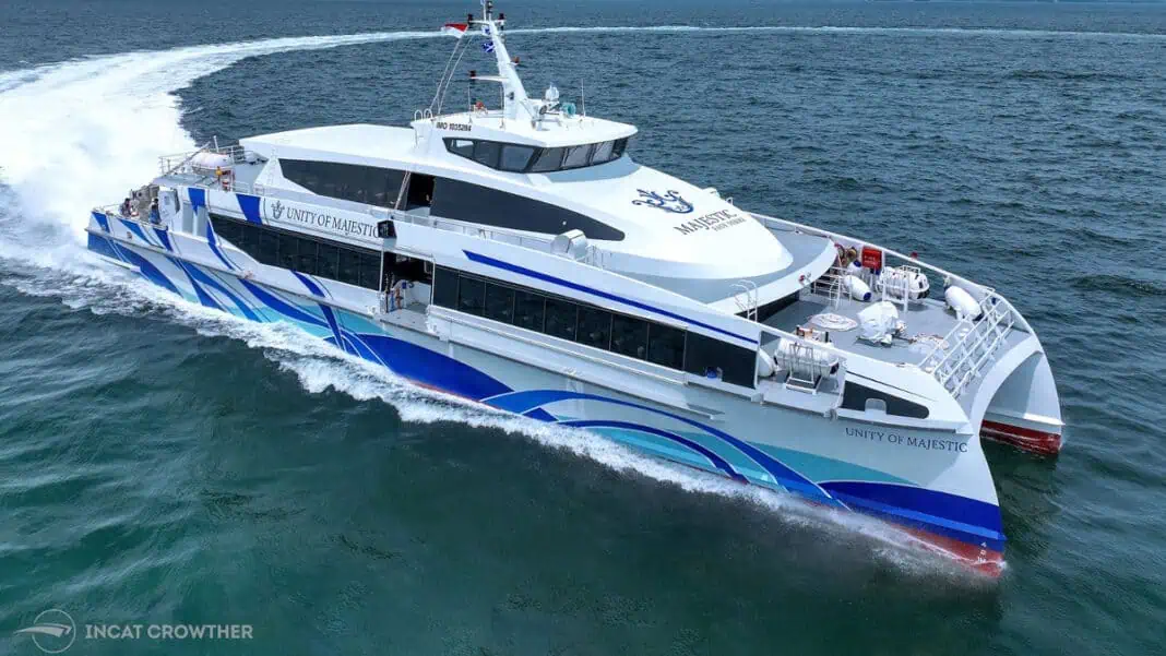 Singapore’s Majestic Fast Ferry expands with the delivery of two new, Incat Crowther designed second-generation 42-metre ferries.