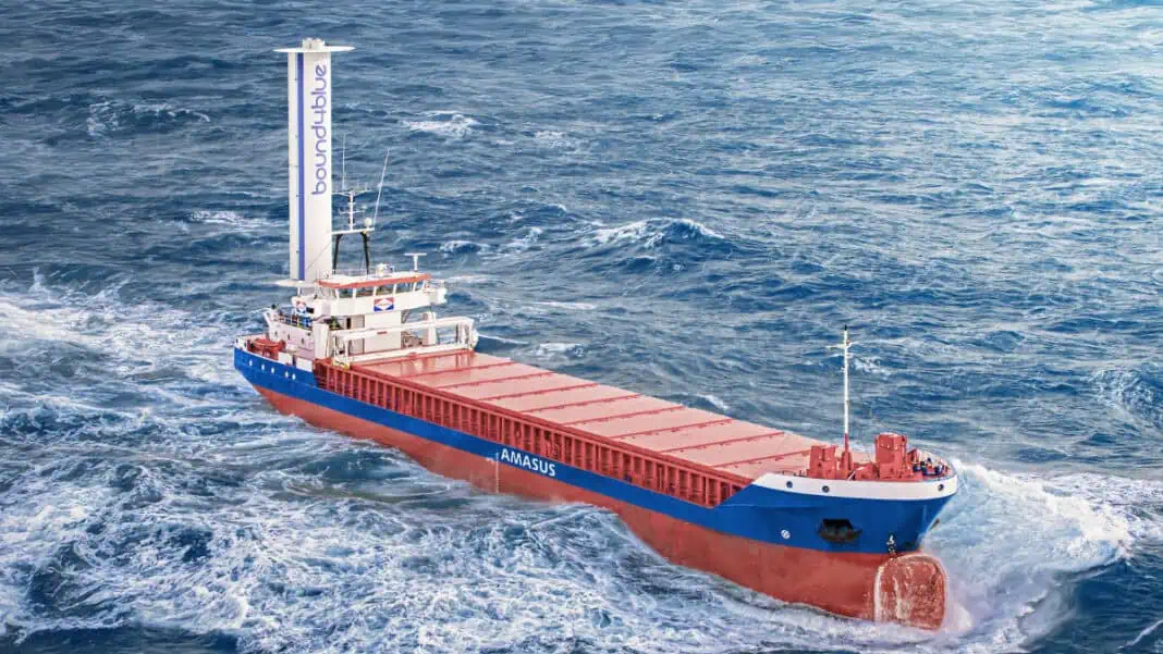 Amasus, one of Europe’s leading players in the shortsea, bulk, general cargo, offshore and heavy lift segments, has signed a fresh eSAIL® (suction sail) contract with Spain’s bound4blue. Under the new agreement, a 22-meter unit will be retrofitted on a 90-meter, 2,876 dwt vessel at Astander Shipyard in Santander, scheduled for mid-2025.