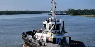 Robert Allan Ltd. is pleased to announce that the RAmparts 2300 tug SN Cariri was successfully delivered to Sulnorte Serviços Maritimos in August 2024. The RAmparts 2300 series tug was recently completed at Estaleiro Rio Maguari (ERM) in Belém, Brazil.