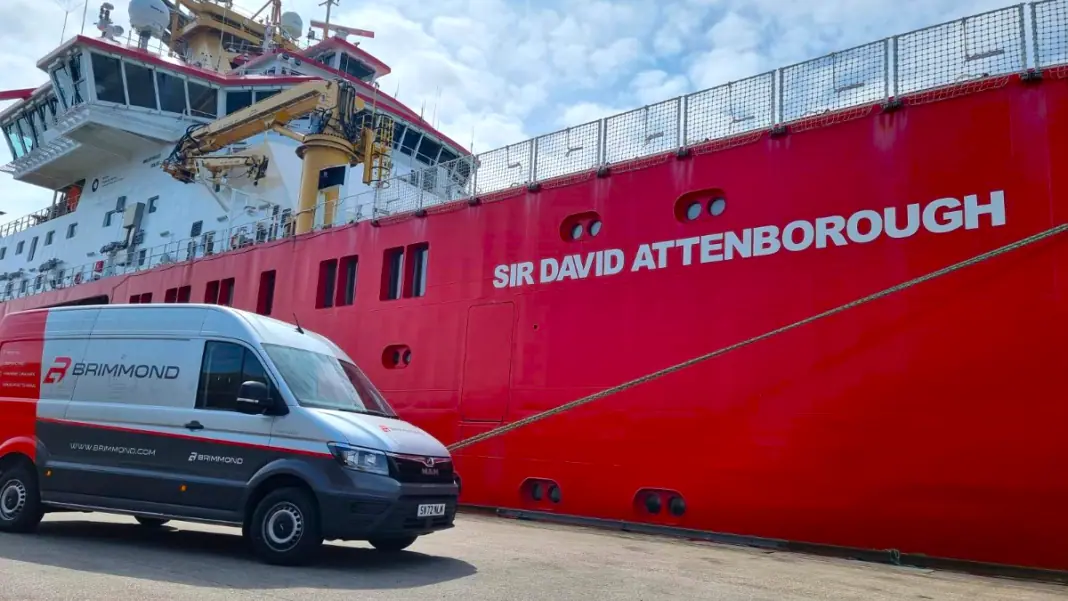 , Brimmond have signed a 5-year contract with the British Antarctic Survey (BAS) for crane servicing and engineering support on the Royal Research Ship (RRS), Sir David Attenborough.