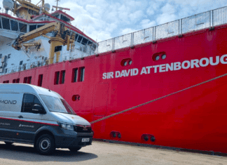 , Brimmond have signed a 5-year contract with the British Antarctic Survey (BAS) for crane servicing and engineering support on the Royal Research Ship (RRS), Sir David Attenborough.