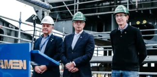 Damen Shipyards Galati in Romania laid the keel for the first two of four fully electric ferries for BC Ferries.