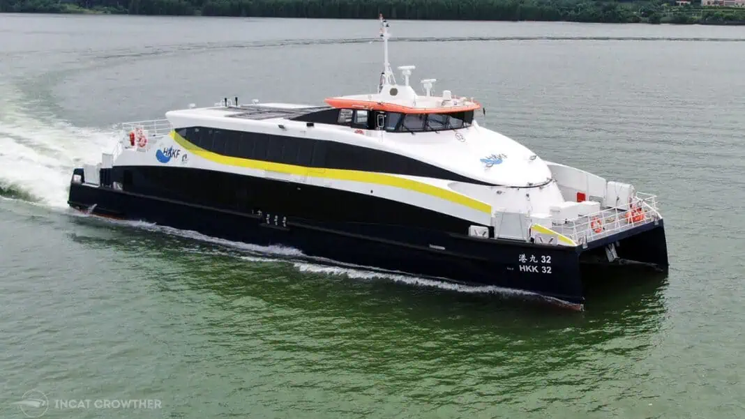 Hong Kong & Kowloon Ferry has taken delivery of two hybrid ferries, designed Incat Crowther and built by Hong Kong-based Cheoy Lee Shipyards.