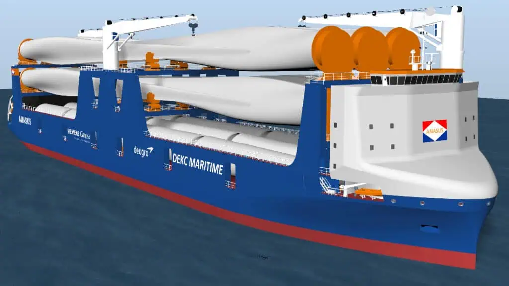 Offshore Wind RoRo vessel Rotra Futura has been launched; she's one of two vessels specifically designed for the transport of large wind turbine components (expected delivery 2025)